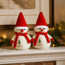 Kit 2 Bonecos de Neve de Pelúcia 22 cm: Enfeite de Natal para Árvore, Mesa e Estante