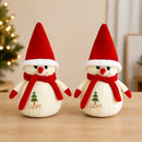 Kit 2 Bonecos de Neve de Pelúcia 22 cm: Enfeite de Natal para Árvore, Mesa e Estante