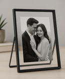Porta Retrato Personalizado de Vidro Premium - Preto - Angel & Home