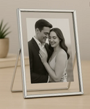 Porta Retrato Personalizado de Vidro Premium - Prata - Angel & Home