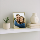 Porta Retrato Personalizado de Vidro Premium - Dourado - Angel & Home