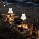Luminária de Mesa com Saia de Seda e Sensor de Toque LED - Angel & Home