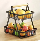 Fruteira de Mesa ou Cesto Multiuso Cesta de metal portátil Organizador para Casa Cozinha - Angel & Home