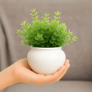 Vasinho de Cerâmica com Eucalipto Artificial | Decoração Elegante - Angel & Home