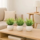 Vasinho de Cerâmica com Eucalipto Artificial | Decoração Elegante - Angel & Home
