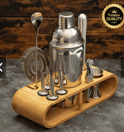 Kit Barman 10 Peças com Coqueteleira – Drinks Perfeitos e Experiência de Bar em Casa