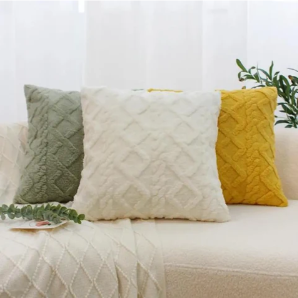 Capa de almofada de tricô para sofá, decorativa e luxuosa, da marca Angel & Home, com textura aconchegante e design elegante