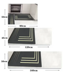 Tapete antiderrapante para cozinha Angel & Home na cor preta, absorvente e versátil, ideal para áreas de preparo.