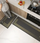 Tapete antiderrapante para cozinha Angel & Home preto, absorvente e versátil, ideal para segurança e conforto na cozinha.