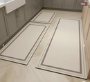 Tapete para cozinha antiderrapante e absorvente na cor bege, da marca Angel & Home, com textura elegante para áreas de preparo.