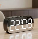 Relógio de mesa digital Angel & Home com display LED espelhado, design moderno para cabeceira ou escritório.