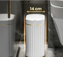 Lixeira inteligente Angel & Home de 8L com sensor automático, modelo estreito para banheiro e cozinha, visível na imagem.
