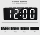 Despertador digital espelhado Angel & Home com LED, controle de som e tela grande visível na imagem.