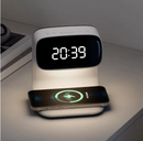 Relógio de Mesa Digital Despertador e Carregado Sem Fio Led - 3 em 1