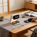 Relógio de Mesa Digital Despertador e Carregado Sem Fio Led - 3 em 1