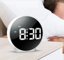 Relógio Digital de Mesa Despertador LED Redondo