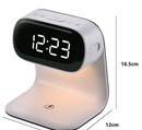 Relógio de Mesa Digital Despertador e Carregado Sem Fio Led - 3 em 1