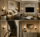 Arandela de Parede Interna para Quarto/Sala Dourada LED Pássaro