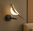 Arandela de Parede Interna para Quarto/Sala Dourada LED Pássaro