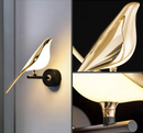 Arandela de Parede Interna para Quarto/Sala Dourada LED Pássaro