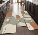 Kit 2 Tapete para Cozinha Antiderrapante Absorvente - Verde Terracota