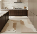 Kit 2 Tapete para Cozinha Antiderrapante Absorvente - Areia Pérola