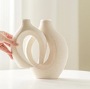 Conjunto de vasos decorativos de cerâmica para sala e mesa, da Angel & Home, com acabamento elegante e design moderno.