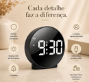 Relógio Digital de Mesa Despertador LED Redondo