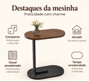Mesa de Apoio Lateral para Sofá e Cama | Mesa de Canto para Notebook, café e Decoração