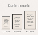 Quadro Decorativo Frase Religiosa Motivacional Preto