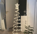 Árvore de Natal 1,8 m com Luzes LED em Espiral e Kit de Enfeites: Dobrável, Montagem Fácil