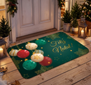 Kit 2 Tapetes de Natal e Ano Novo Antiderrapantes 40x60 cm: Capacho Decorativo para a Entrada