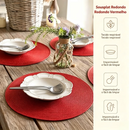 Kit 4, 6 ou 8 Jogos Americanos Redondos 38 cm para Mesa Posta e Jantares: Ouro, Verde Escuro ou Vermelho