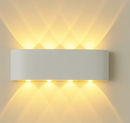 Arandela de Parede LED Meia Lua Frisada para Área Externa e Interna - Branco ou Preto - Angel & Home