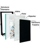 Porta Retrato Personalizado de Vidro Premium - Preto - Angel & Home