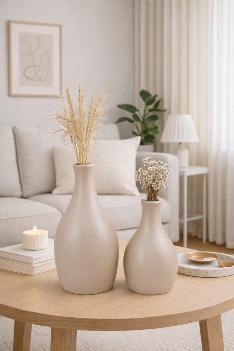 Dupla de Vaso Decorativo em Cerâmica Premium - Angel & Home