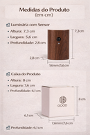 Arandela Luminaria de Parede Com Sensor Inteligente - Para Escadas Corredor Sem fio - Angel & Home