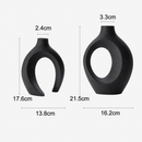 Conjunto de vasos decorativos de cerâmica para sala e mesa, estilo moderno, marca Angel & Home, elementos decorativos elegantes.