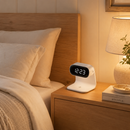 Relógio de mesa digital Angel & Home com despertador, carregador sem fio e display LED, 3 em 1.