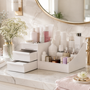 Organizador de maquiagem com gavetas da Angel & Home, caixa para cosméticos, ideal para penteadeira e mesa de beleza.