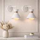 Arandelas internas retrô Dubai em alumínio, com acabamento elegante, para iluminação decorativa de parede da marca Angel & Home