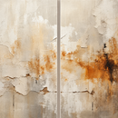 Quadro Decorativo Abstrato Reflexo do Outono 2 Telas Black | Díptico para Sala e Quarto