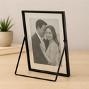 Porta Retrato Personalizado de Vidro Premium - Preto - Angel & Home
