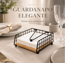 Porta Guardanapo de Bambu | Organizador Decorativo para Mesa, Cozinha e Área Gourmet