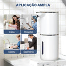 Dispenser automático de sabonete em espuma Wiio com sensor sem toque, recarregável por USB, na cor branca.