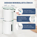 Dispensador automático de sabonete em espuma Wiio com sensor sem toque e recarregável USB, em uso na pia.