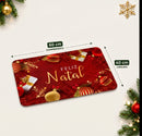 Kit 2 Tapetes de Natal e Ano Novo Antiderrapantes 40x60 cm: Capacho Decorativo para a Entrada