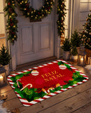 Capacho de Natal Antiderrapante 59x39 cm: Tapete Decorativo para a Entrada de Casa