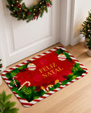 Capacho de Natal Antiderrapante 59x39 cm: Tapete Decorativo para a Entrada de Casa