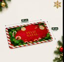Capacho de Natal Antiderrapante 59x39 cm: Tapete Decorativo para a Entrada de Casa
